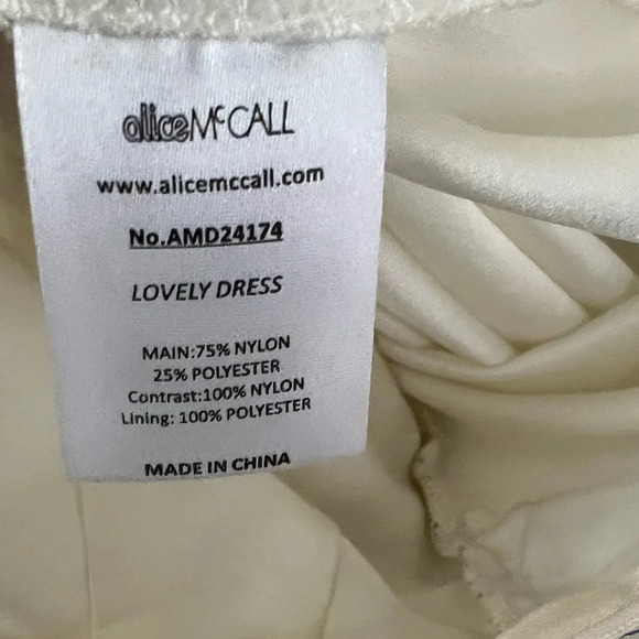 ALICE MCCALL || Isn’t She Lovely Blue and Cream Lace One Shoulder Mini Dress 2 - Picture 13 of 13